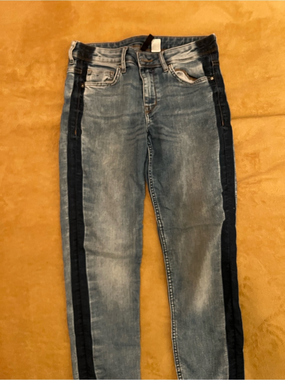 Divided Light Blue Denim Jeans with Dark Blue Stripe